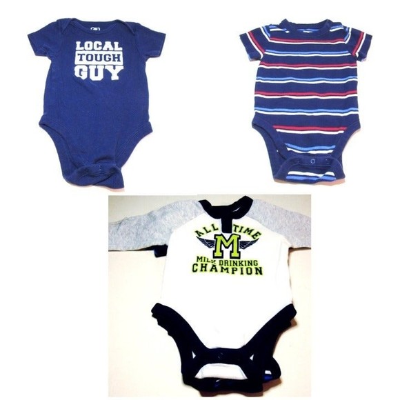 Old Navy One Pieces Lot Of Baby One Piece Bodysuits 69 Months Blue